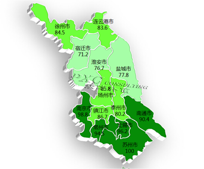 2014年中国（江苏省）薪酬地图发布