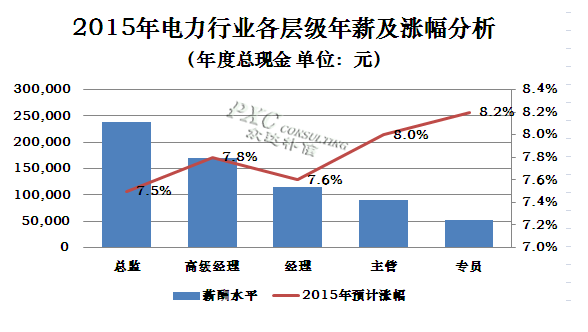 2015年电力行业薪酬现状及预测