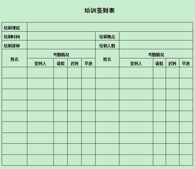 2016年培训计划套表