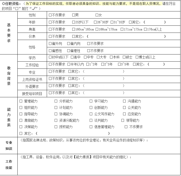 用好岗位分析的工具