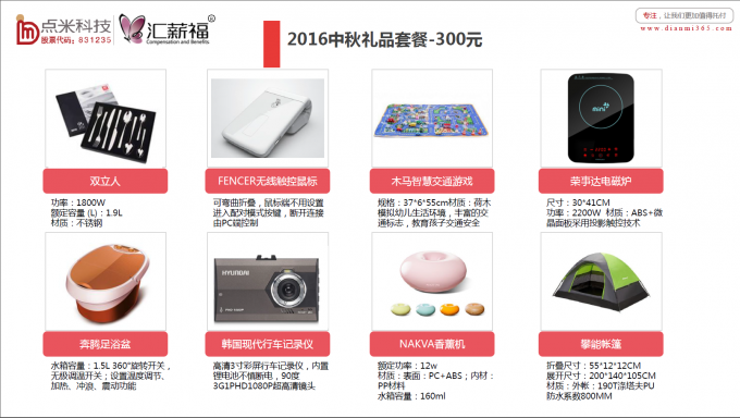 点米科技2016年中秋福利套餐方案出炉啦！