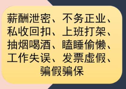 金某某的课堂笔记-员工手册中违纪条款如何合理设计？