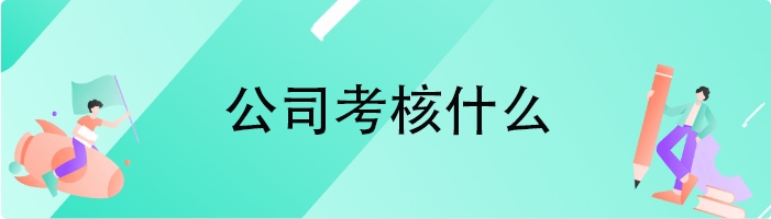 公司考核什么