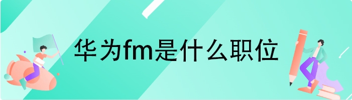 华为fm是什么职位