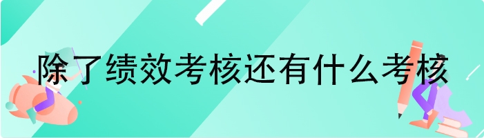 除了绩效考核还有什么考核