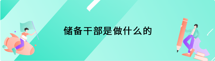 储备干部是做什么的