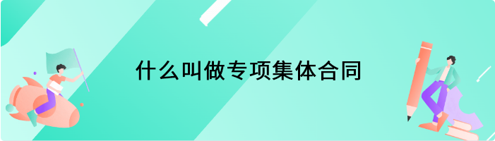 什么叫做专项集体合同