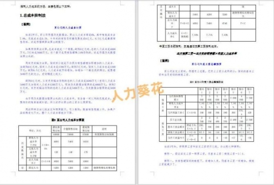 人力葵花, 人事预算表.xls