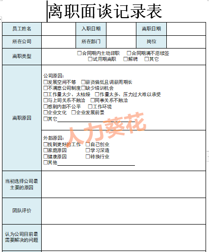 人力葵花, 人家这才是离职管控，你那只是走流程！