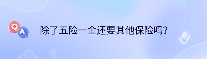 除了五险一金还要其他保险吗？