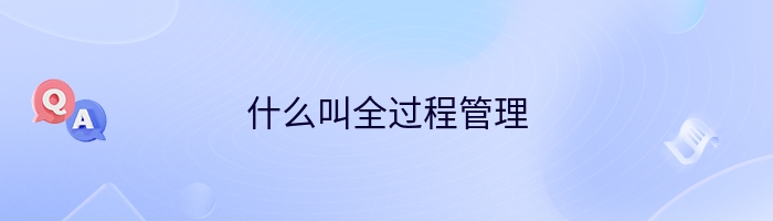 什么叫全过程管理