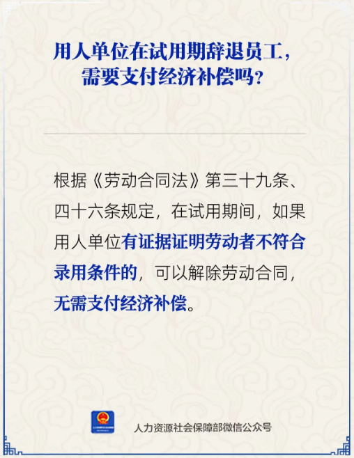 在试用期辞退员工，用人单位需支付经济补偿吗？