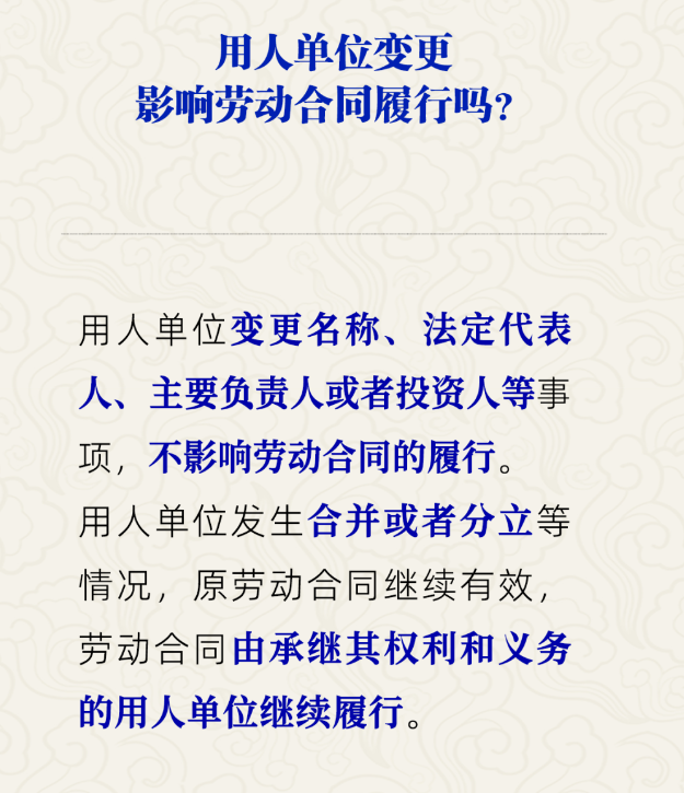 用人单位变更影响劳动合同履行吗?