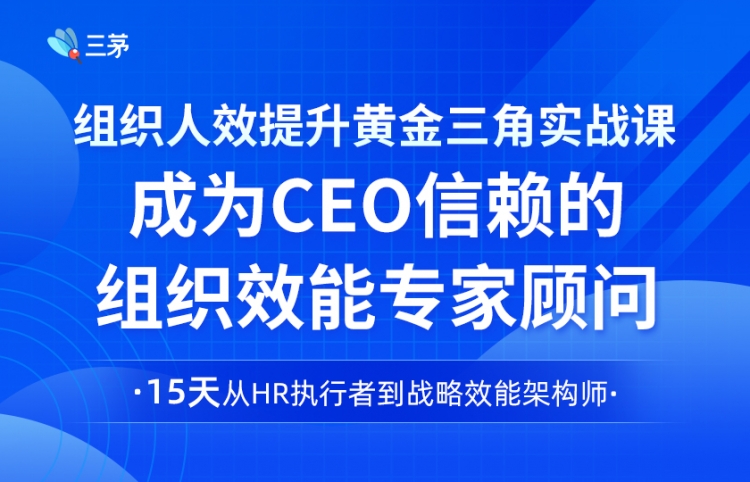 组织人效提升黄金三角实战课