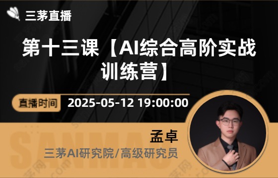 第十三课【AI综合高阶实战训练营】