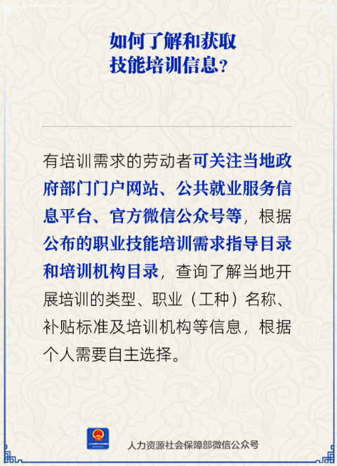 如何了解和获取技能培训信息？