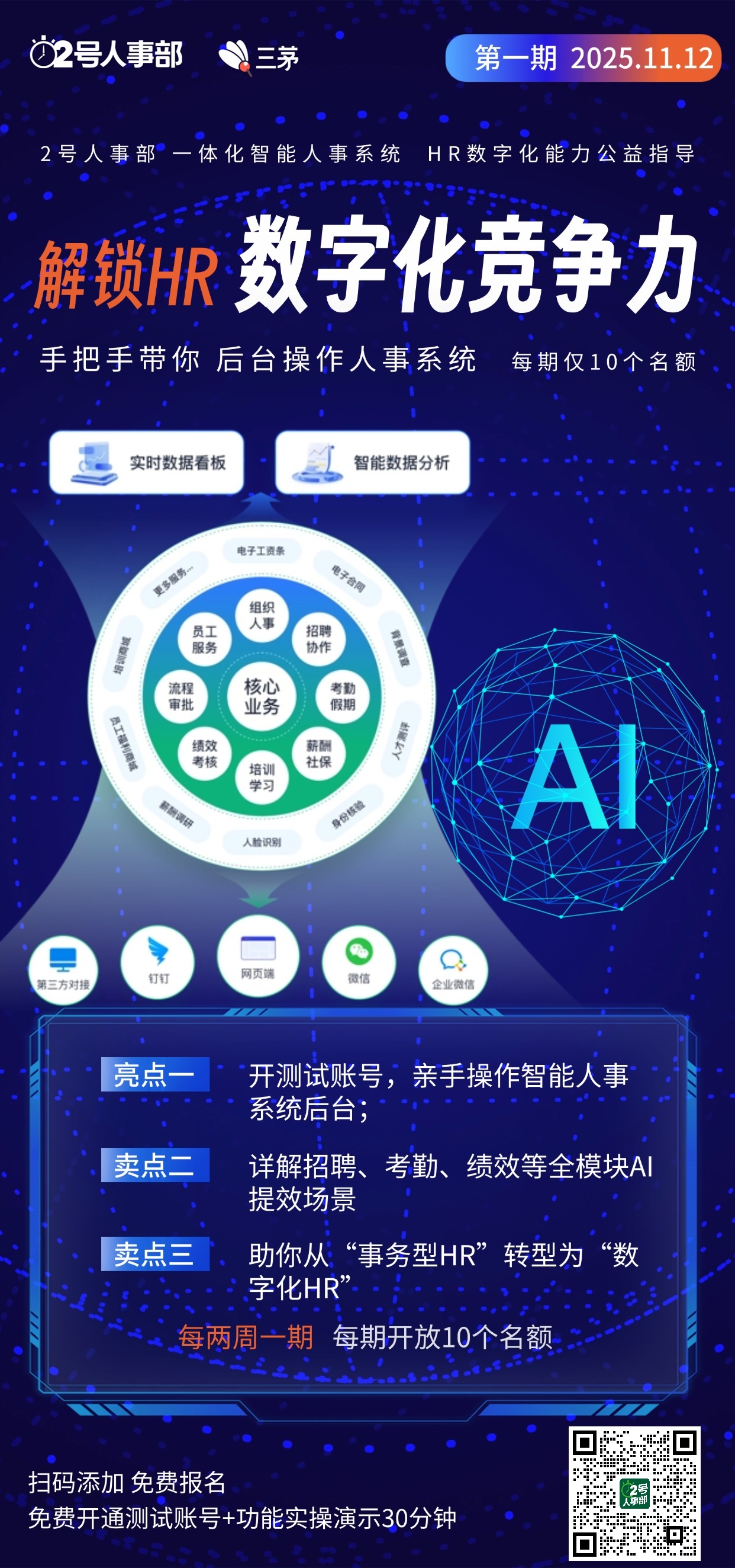 三茅网×2号人事部推出「HR数字化能力实战指导」