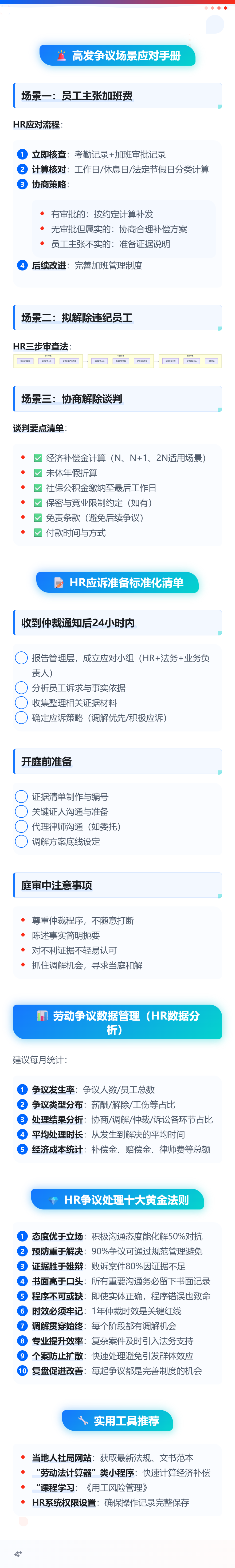 HR的100个知识卡片| 第46卡：劳动争议处理全流程指南
