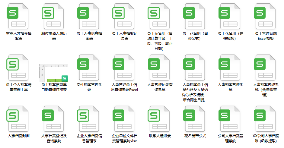 员工档案及花名册管理（全自动excel模板）
