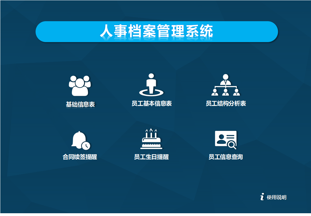 员工档案及花名册管理（全自动excel模板）