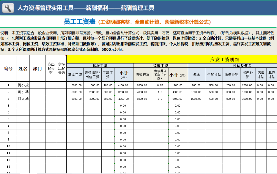 做了5年HR，这套工资计算及考勤管理是我用过最好的（没有之一）