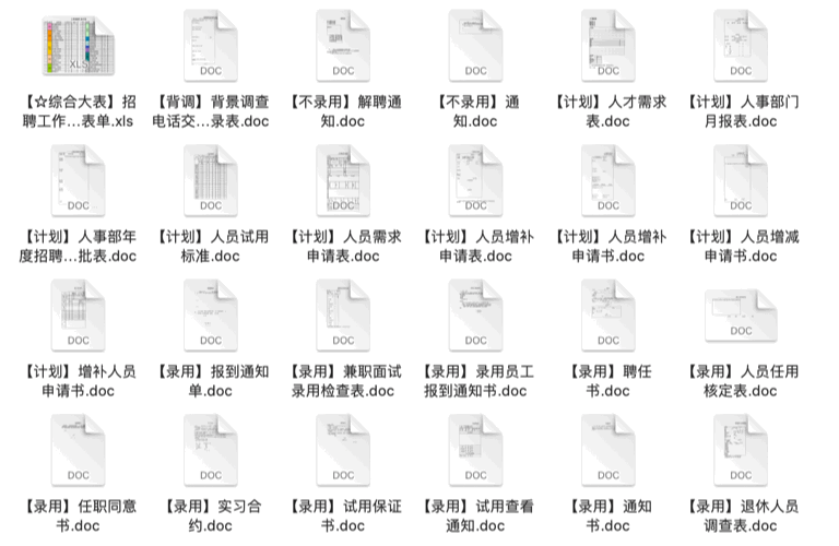 全了!580份HR六大模块表格工具包,HR人手一份