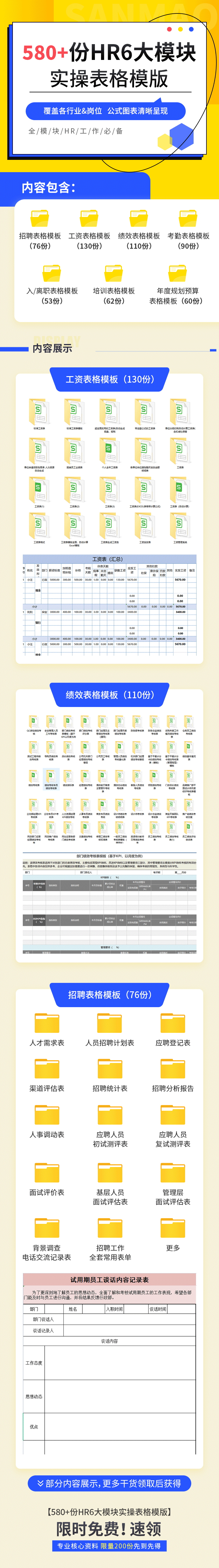 全了!580份HR六大模块表格工具包,HR人手一份